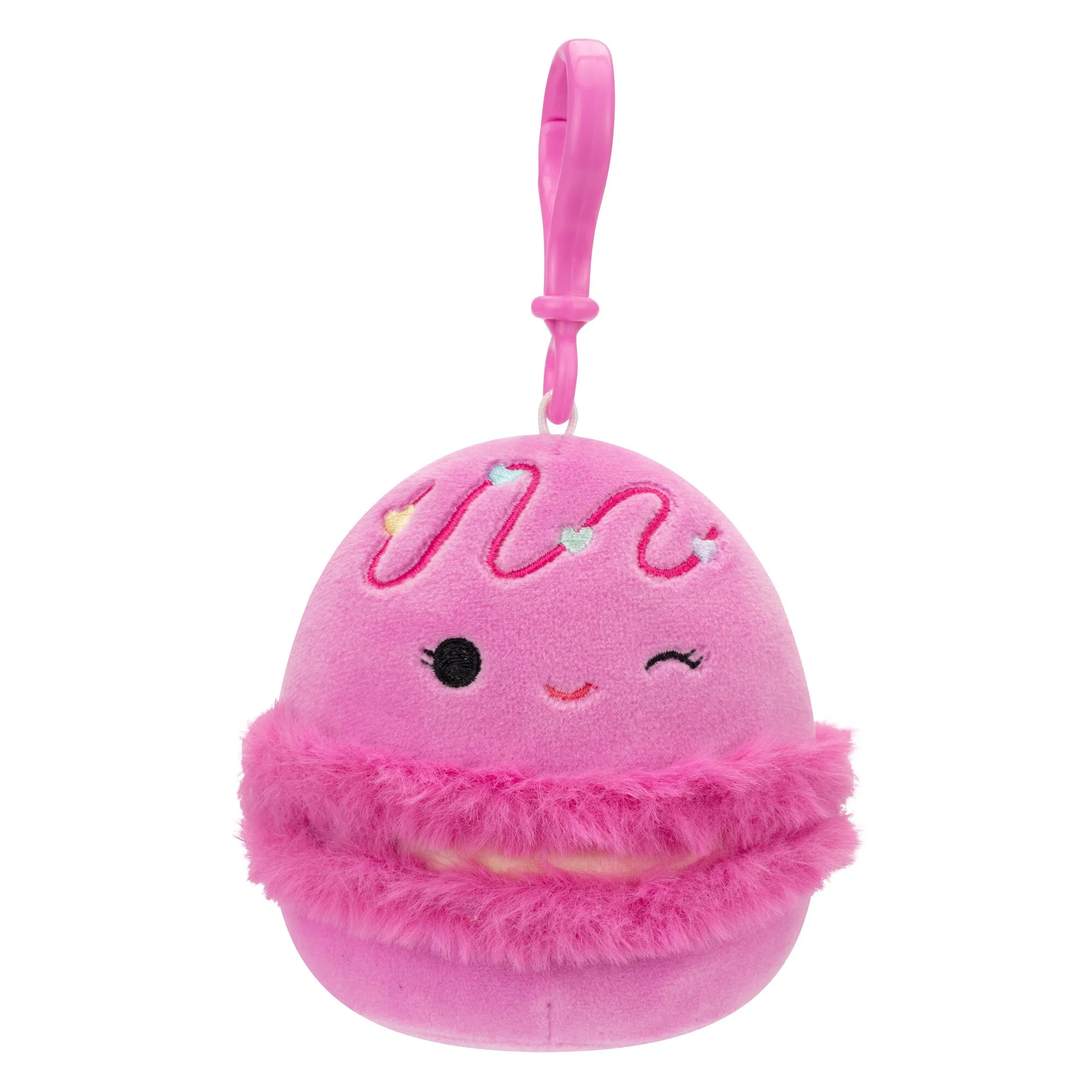 Squishmallows Valentines 3.5 Inch Plush Clip-On Middy The Macaron