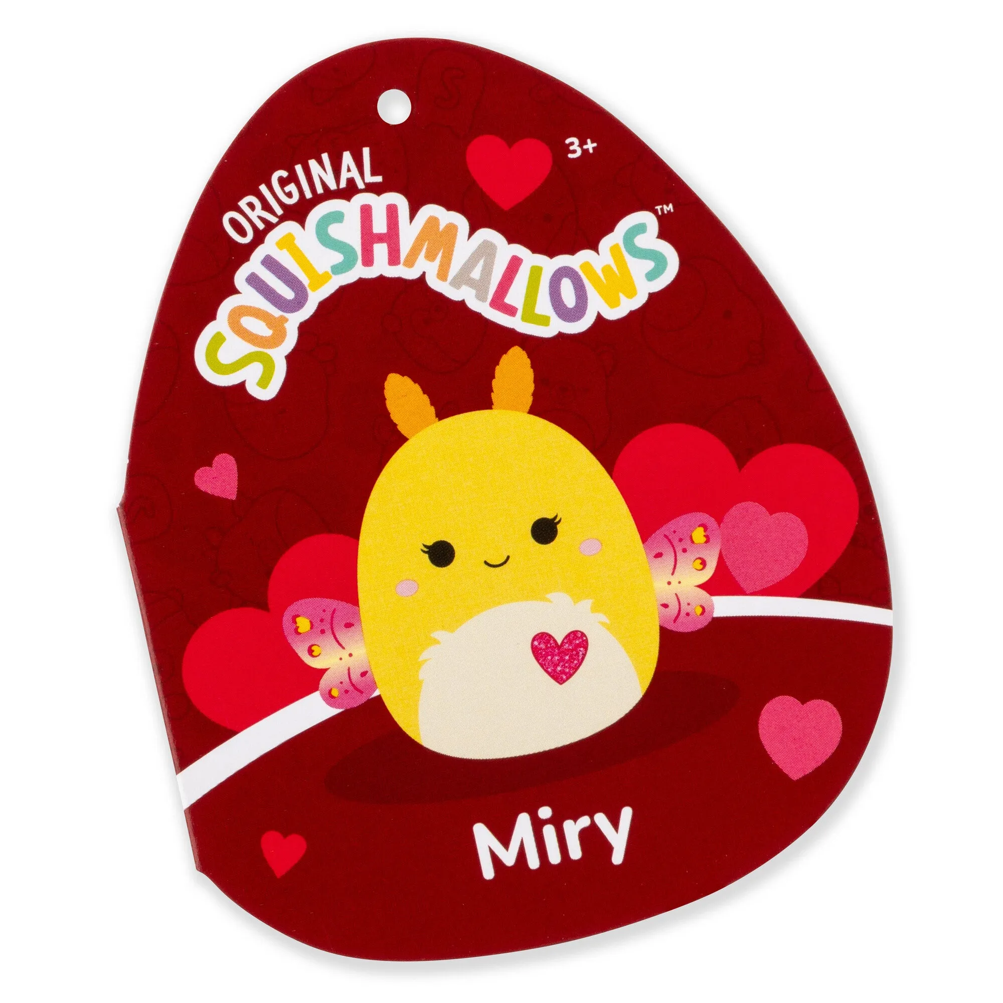 Squishmallows Valentines 3.5 Inch Plush Clip-On Miry The Moth