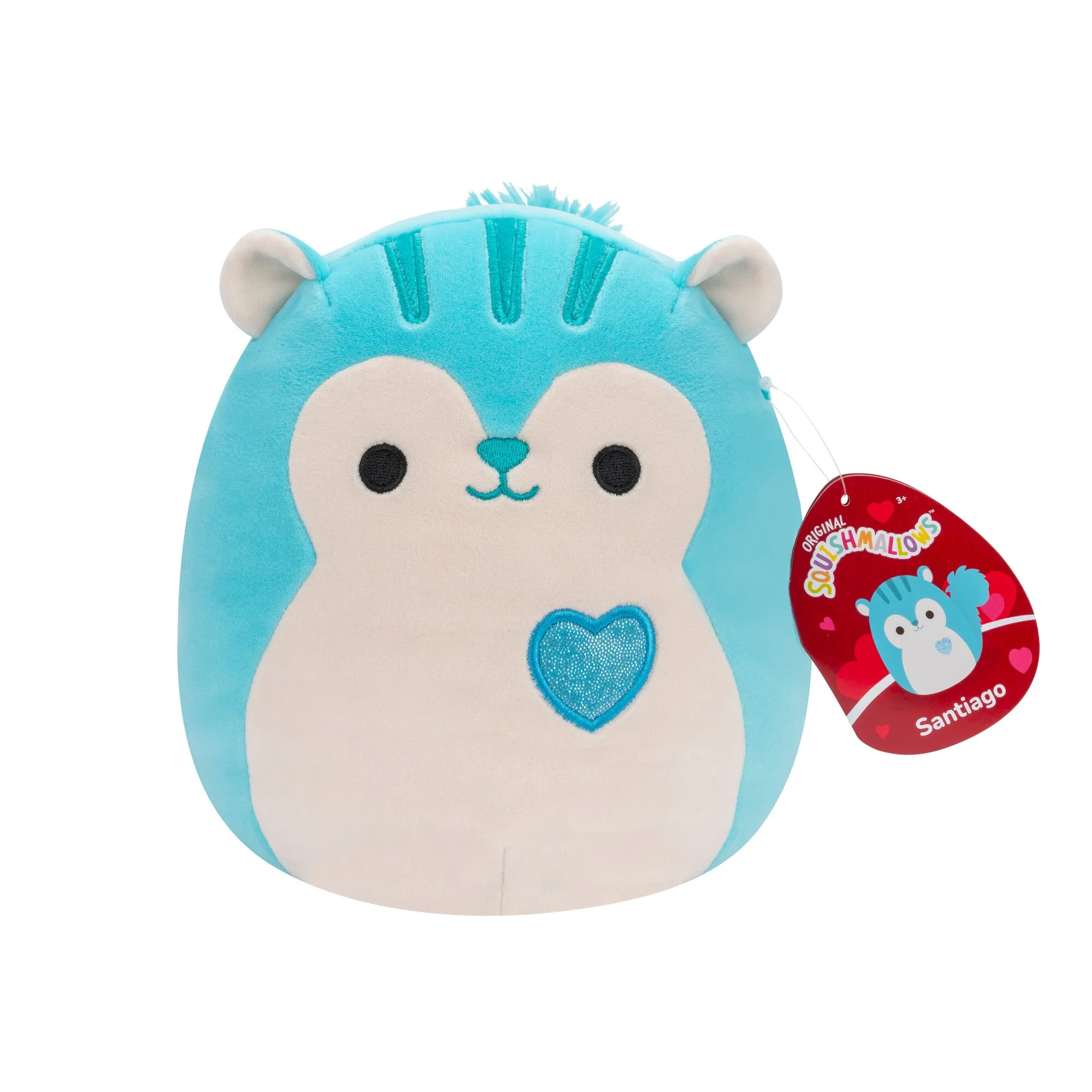 Squishmallows Valentines 5 Inch Plush Santiago The Squirrel