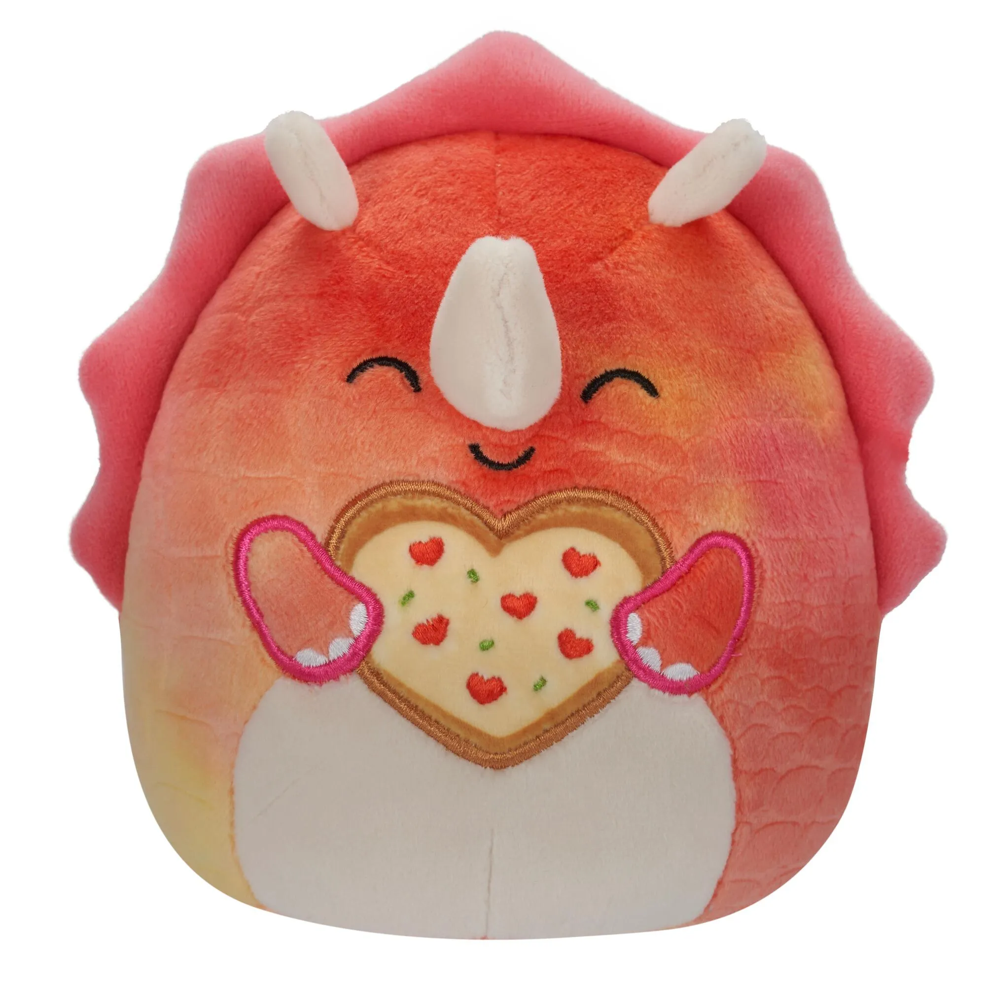 Squishmallows Valentines 7.5 Inch Plush Trinity The Pink Triceratops