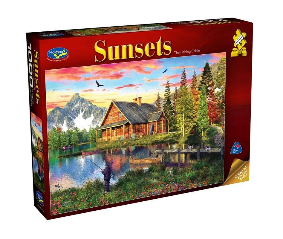 SUNSETS SERIES 3 1000 PIECE PUZZLE THE FISHING CABIN