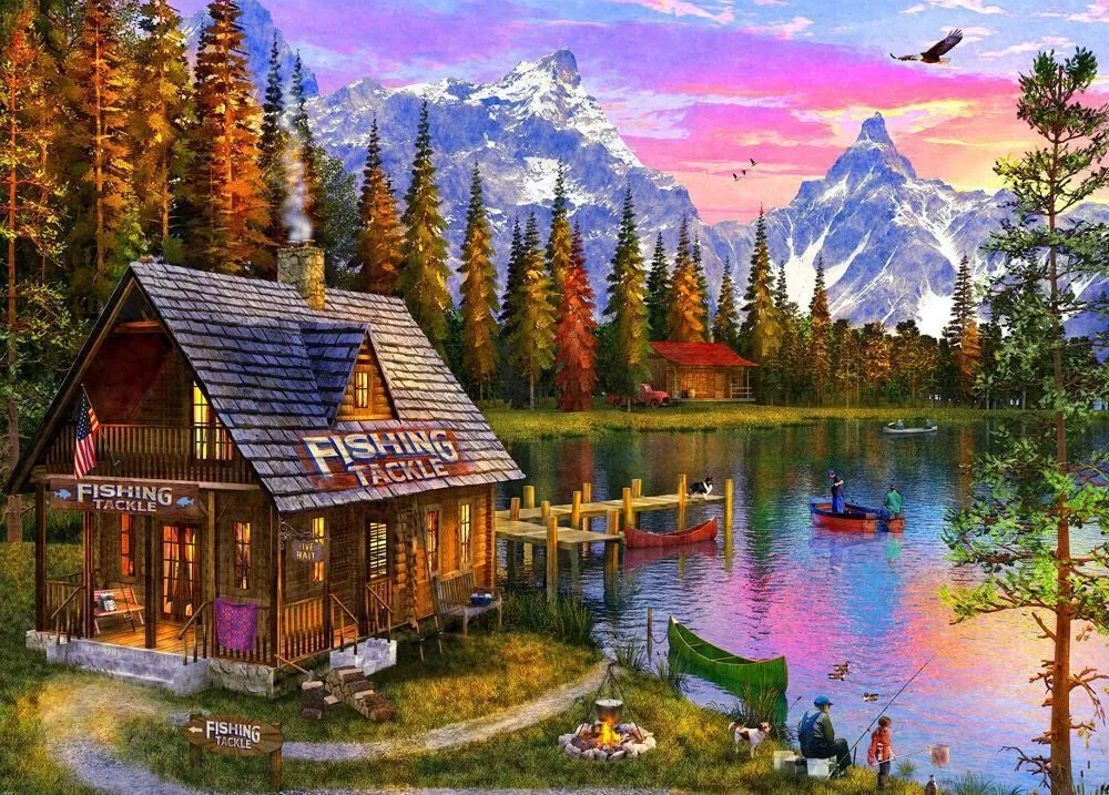 SUNSETS SERIES 3 AT THE FISHING HUT 1000 PIECE PUZZLE
