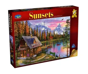 SUNSETS SERIES 3 AT THE FISHING HUT 1000 PIECE PUZZLE