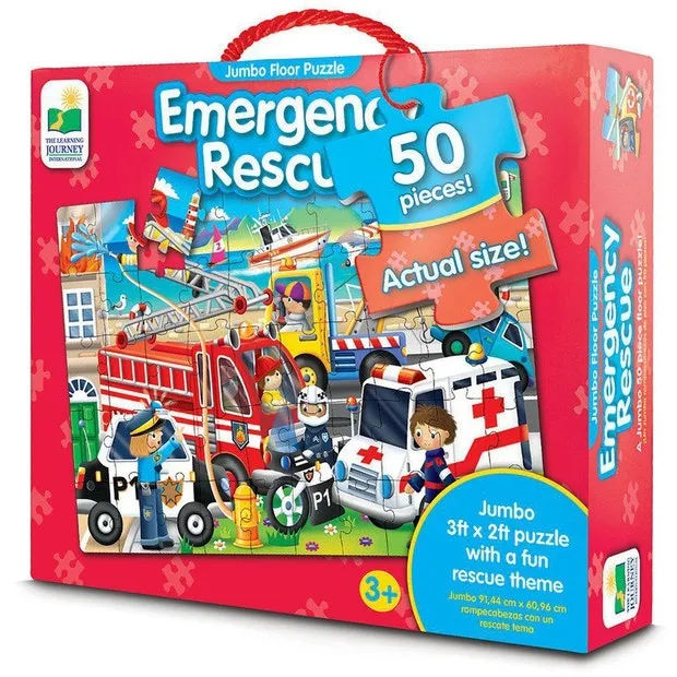 THE LEARNING JOURNEY 50 PIECE EMERGENCY RESCUE FLOOR PUZZLE
