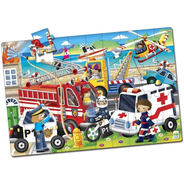 THE LEARNING JOURNEY 50 PIECE EMERGENCY RESCUE FLOOR PUZZLE