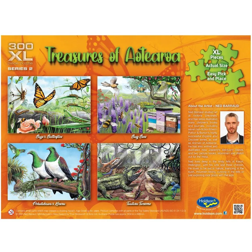 TREASURES OF AOTEAROA SERIES 2 96 PIECE FRAME TRAY PUZZLE ASSORTED STYLES