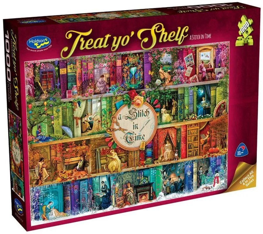 TREAT YO' SHELF A STITCH IN TIME 1000 PIECE PUZZLE