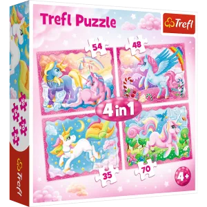 TREFL 4-IN-1 PUZZLE THE MAGICAL WORLD OF UNICORNS