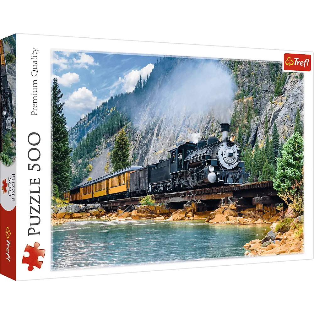 TREFL 500 PIECE PUZZLE MOUNTAIN TRAIN