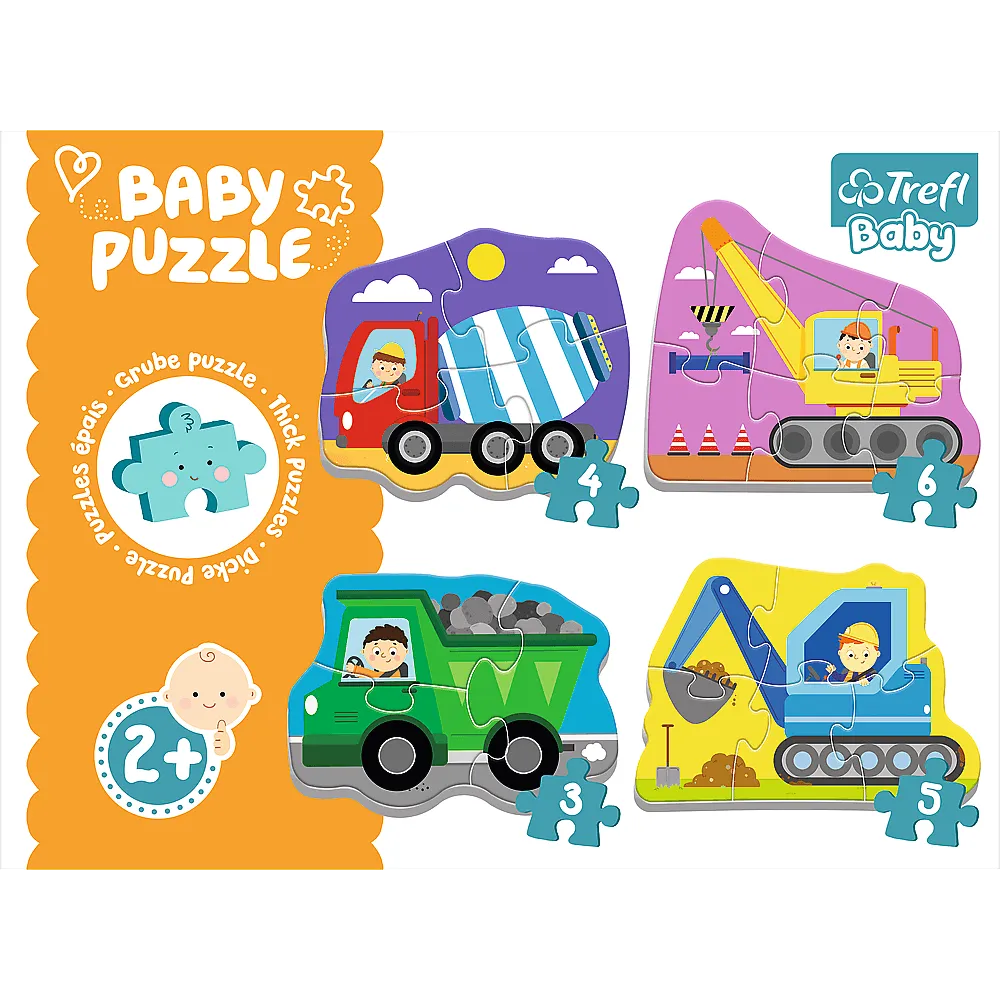 TREFL BABY PUZZLE VEHICLES ON THE CONSTRUCTION SITE