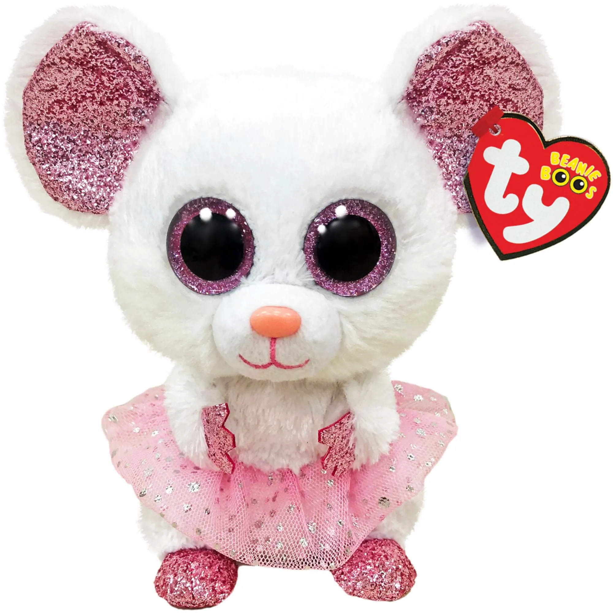 Ty Beanie Boo Regular - Nina White Ballerina Mouse