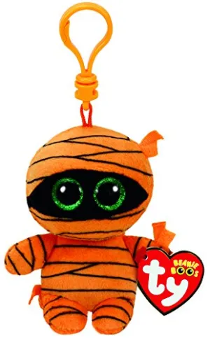 Ty Beanie Boos Clip On Mask The Mummy Orange