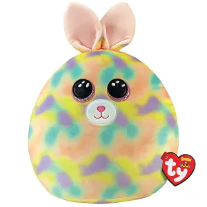 Ty Squish A Boos 35cm Furry The Multicoloured Rabbit