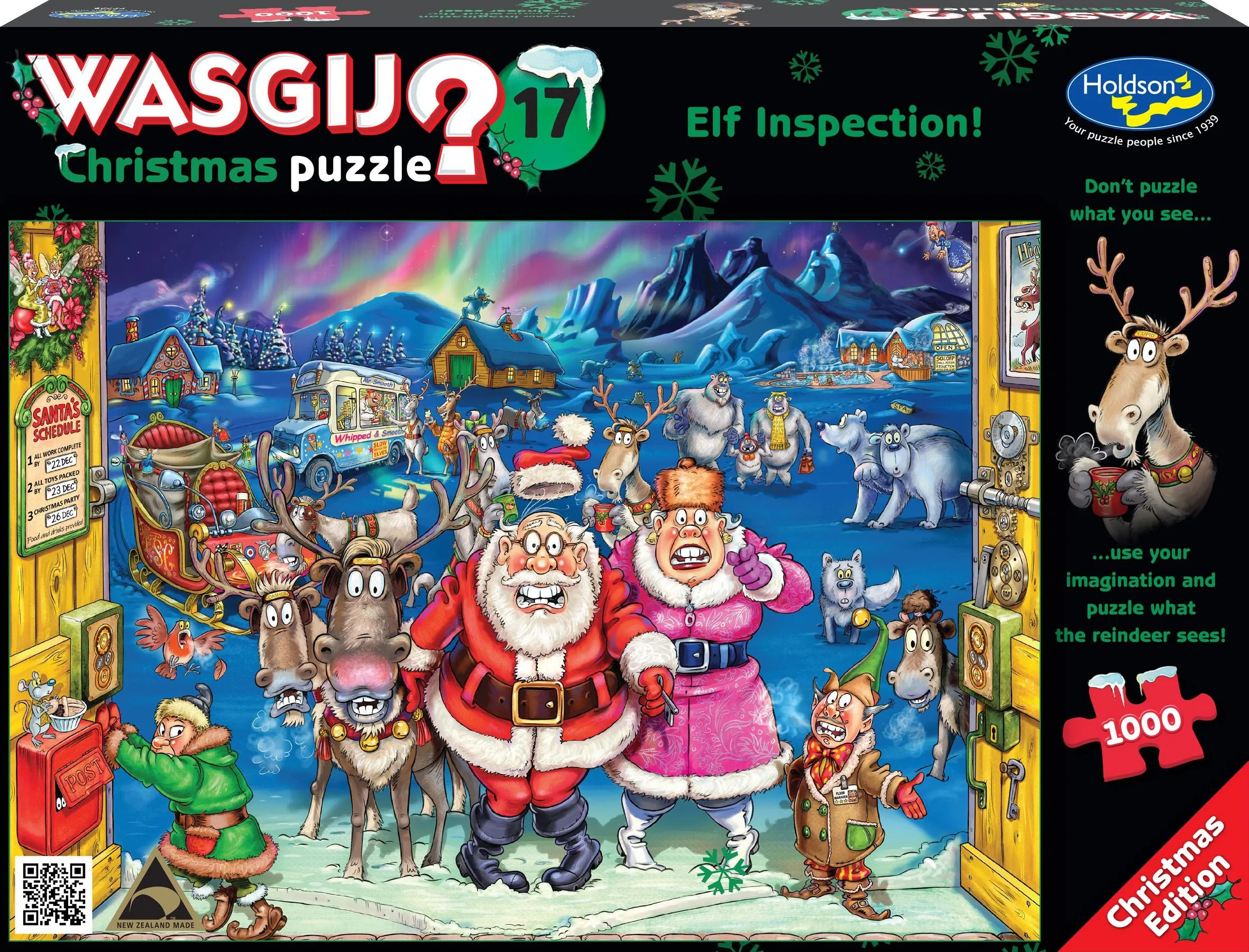 Wasgij Christmas #17 1000 Piece Puzzle Elf Inspection!
