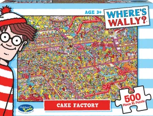WHERE'S WALLY 500 PIECE XL PUZZLE CAKE FACTORY