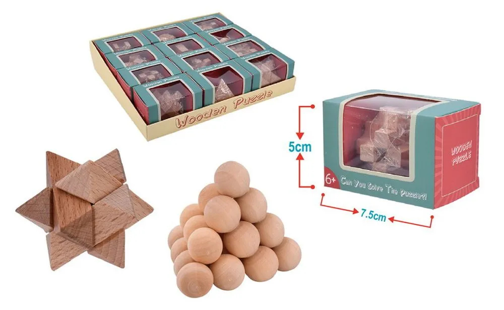 Wooden Puzzles Assorted Styles