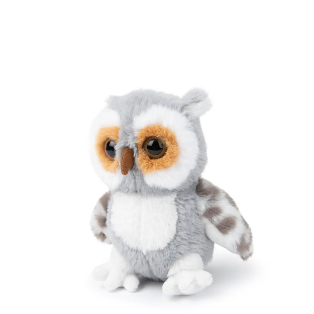 WWF Eco Fluffy Grey Owl - 15cm
